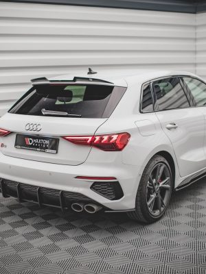 Audi S3 Sportback 8Y - Splitters laterais traseiros STREET PRO | AUS38YCNC-RSD1B | Produto Maxton Design distribuído por Unicartuning.