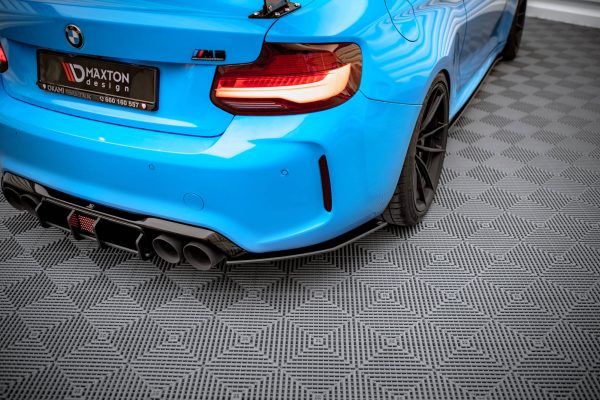 BMW M2 F87 - Splitters laterais traseiros STREET PRO | BM287MCOMPCNC-RSD1BRB | Produto Maxton Design distribuído por Unicartuning.