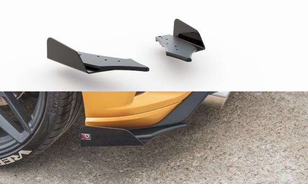 Ford Focus ST Mk4 - Splitters laterais traseiros STREET PRO | FOFO4STCNC-RSD1BRB+RSF1G | Produto Maxton Design distribuído por Unicartuning.
