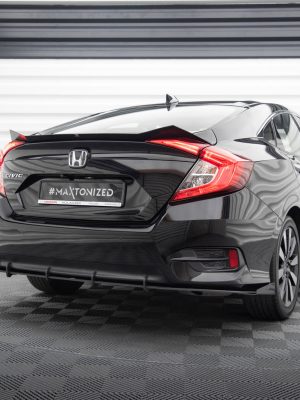 Honda Civic Mk10 - Splitters laterais traseiros STREET PRO | HOCI10CNC-RS1B+RSF1G | Produto Maxton Design distribuído por Unicartuning.