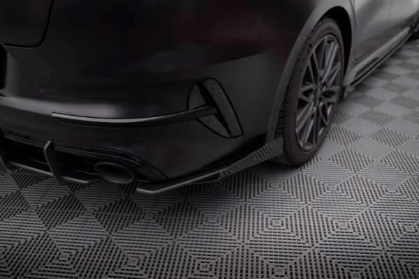 Kia Proceed GT Mk1 (facelift) - Splitters laterais traseiros STREET PRO | KICE3FPROGTCNC-RSD1BRB+RSF1G | Produto Maxton Design distribuído por Unicartuning.