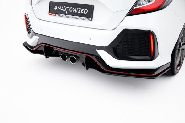 Honda Civic Sport Mk 10 - Splitters laterais traseiros STREET PRO | HOCI10SPORTCNC-RSD2B | Produto Maxton Design distribuído por Unicartuning.