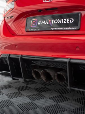 Honda Civic Type-R Mk 11 - Splitters laterais traseiros STREET PRO | HOCI11TYPERCNC-RSD1B | Produto Maxton Design distribuído por Unicartuning.