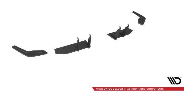 Honda Civic Type-R Mk 11 - Splitters laterais traseiros STREET PRO | HOCI11TYPERCNC-RSD1B+BRBI | Produto Maxton Design distribuído por Unicartuning.