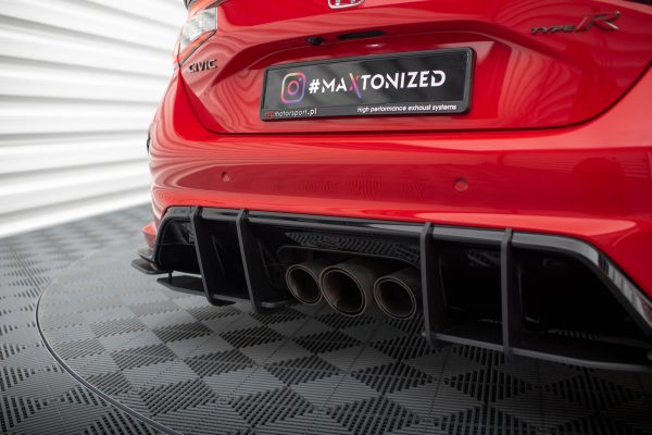 Honda Civic Type-R Mk 11 - Splitters laterais traseiros STREET PRO | HOCI11TYPERCNC-RSD1B+BRBI | Produto Maxton Design distribuído por Unicartuning.