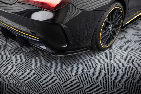 Mercedes-AMG CLA 45 C117 (facelift) - Splitters laterais traseiros STREET PRO | MECLA117AMGAEROCNC-RSD1BRB | Produto Maxton Design distribuído por Unicartuning.