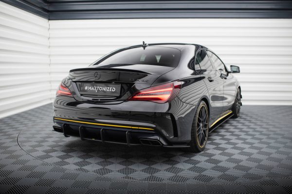 Mercedes-AMG CLA 45 C117 (facelift) - Splitters laterais traseiros STREET PRO | MECLA117AMGAEROCNC-RSD1BRB | Produto Maxton Design distribuído por Unicartuning.