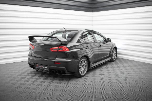 Mitsubishi Lancer Evo X - Splitters laterais traseiros STREET PRO | MILA10EVOCNC-RSD1BRB | Produto Maxton Design distribuído por Unicartuning.