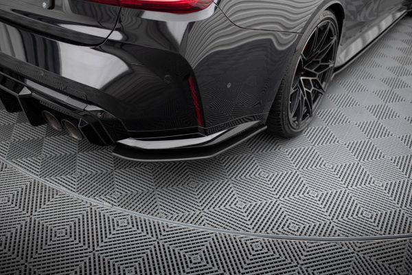 BMW M3 G80 - Splitters laterais traseiros STREET PRO V.2 | BM3G80MCNC-RSD2B | Produto Maxton Design distribuído por Unicartuning.