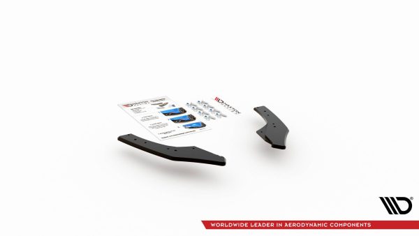 Volkswagen Golf GTI ClubSport Mk8 (facelift) - Splitters laterais traseiros STREET PRO | VWGO8GTICSCNC-RSD1BRB | Produto Maxton Design distribuído por Unicartuning.