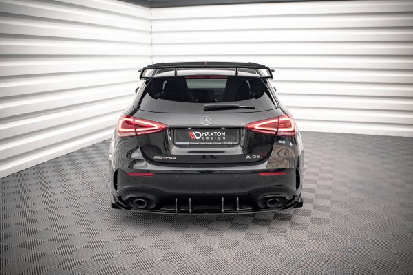 Mercedes-Benz A35 AMG Hatchback Aero Pack W177 - Difusor STREET PRO + Splitters | MEA17735CNC-RS1B+BRBI+RSF1G | Produto Maxton Design distribuído por Unicartuning.