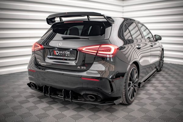 Mercedes-Benz A35 AMG Hatchback Aero Pack W177 - Difusor STREET PRO + Splitters | MEA17735CNC-RS1B+BRBI+RSF1G | Produto Maxton Design distribuído por Unicartuning.