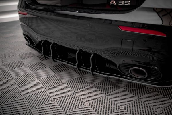 Mercedes-Benz A35 AMG Hatchback Aero Pack W177 - Difusor STREET PRO + Splitters | MEA17735CNC-RS1B+BRBI+RSF1G | Produto Maxton Design distribuído por Unicartuning.