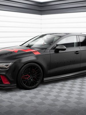 Audi A7 RS7 Look C7 - Lâminas para Embaladeiras STREET PRO | AUA7C7SLINECNC-SD1B | Produto Maxton Design distribuído por Unicartuning.