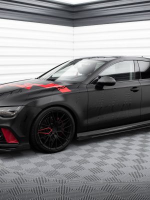 Audi A7 RS7 Look C7 - Lâminas para Embaladeiras STREET PRO + Splitters | AUA7C7SLINECNC-SD1B+SF1G | Produto Maxton Design distribuído por Unicartuning.