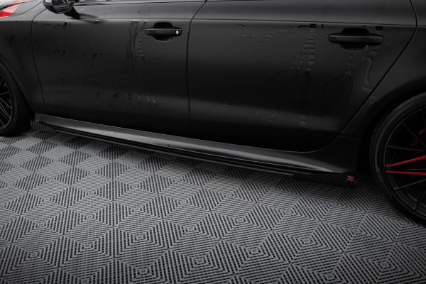 Audi A7 RS7 Look C7 - Lâminas para Embaladeiras STREET PRO + Splitters | AUA7C7SLINECNC-SD1BRB+SF1G | Produto Maxton Design distribuído por Unicartuning.