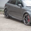 Audi RS3 8V Sportback - Lâminas para Embaladeiras STREET PRO + Splitters | AURS38VCNC-SD2BRB+SRF1G | Produto Maxton Design distribuído por Unicartuning.