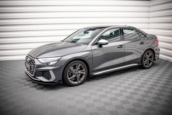 Audi S3 / A3 S-Line 8Y / 8Y (facelift) - Lâminas para Embaladeiras STREET PRO + Splitters | AUA38YSLINECNC-SD1B+SRF1G | Produto Maxton Design distribuído por Unicartuning. Audi S3 / A3 S-Line 8Y / 8Y (facelift) - Lâminas para Embaladeiras STREET PRO + Splitters | AUA38YSLINECNC-SD1B+SRF1G | Produto Maxton Design distribuído por Unicartuning.