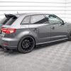 Audi S3 / A3 S-Line Sportback 8V (facelift) - Lâminas para Embaladeiras STREET PRO + Splitters | AUS33FSBCNC-SD1B+SF1G | Produto Maxton Design distribuído por Unicartuning.