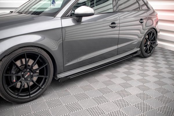 Audi S3 / A3 S-Line Sportback 8V (facelift) - Lâminas para Embaladeiras STREET PRO + Splitters | AUS33FSBCNC-SD1B+SF1G | Produto Maxton Design distribuído por Unicartuning.