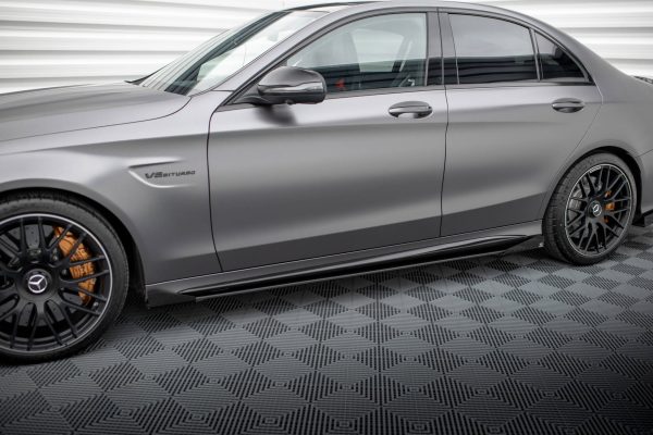 Mercedes-AMG C63 Sedan / Estate W205 (facelift) - Lâminas para Embaladeiras STREET PRO + Splitters | MEC205F63CNC-SD1B+SF1G | Produto Maxton Design distribuído por Unicartuning.