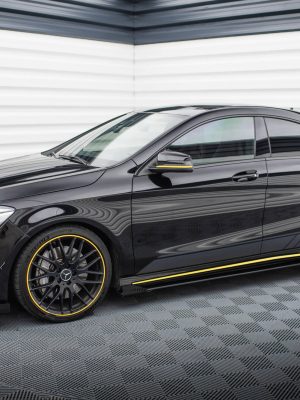 Mercedes-AMG CLA 45 C117 (facelift) - Lâminas para Embaladeiras STREET PRO + Splitters | MECLA117AMGAEROCNC-SD1BRB+SF1G | Produto Maxton Design distribuído por Unicartuning.