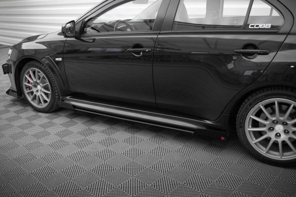 Mitsubishi Lancer Evo X - Lâminas para Embaladeiras STREET PRO + Splitters | MILA10EVOCNC-SD2B+SF1G | Produto Maxton Design distribuído por Unicartuning.